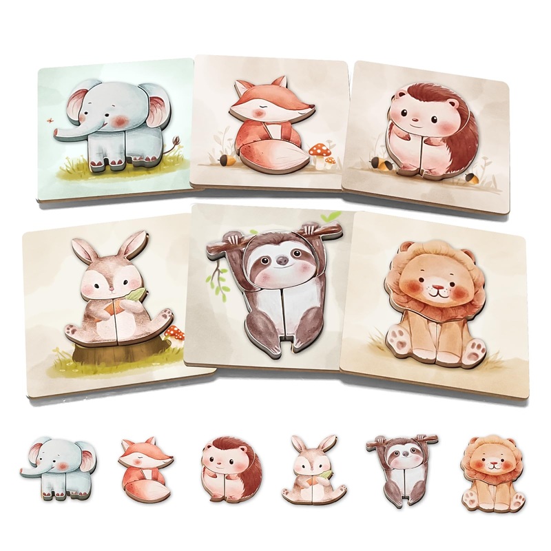 Wooden Puzzles For Toddlers 6 Pack Puzzles Toys For Toddlers 3 4 5 6 Years Old Boys Girls Birthday Christmas Party Favors Gifts