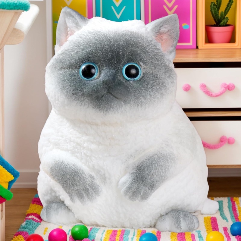 YJPPDD Big taba Squishy Cat, Handmade Squishy Cat for Adult/Kids, Stress Relief, Cute & Soft Cat Design, Perfect Squeeze Toys Gi