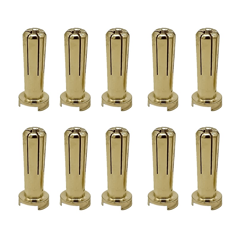 10Pcs 5Mm Gold Plated Banana Plug Connector Male For Rc Model Vehicle Car Motor Esc Lipo Battery Diy Parts