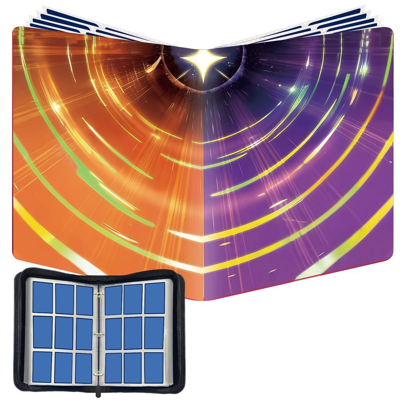 9-Pocket Card Binder Compatible with PTCG Cards,TCG Cards Holder,Trading Card Games Collection Binder Case Book Fits 900 Cards w