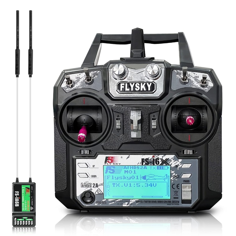 Hawk’S Work Fs-I6X 10 Ch Transmitter, 2.4Ghz Rc Controller With Fs-Ia6B Receiver For Drone Multirotor Airplane Helicopter Car Ta