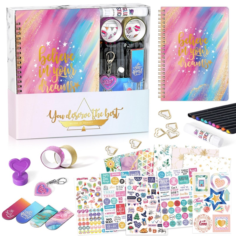 Lortarl Diy Journal Kit – Diy Journal Set, Scrapbook & Diary Supplies Set, Journaling Art Crafts Kit