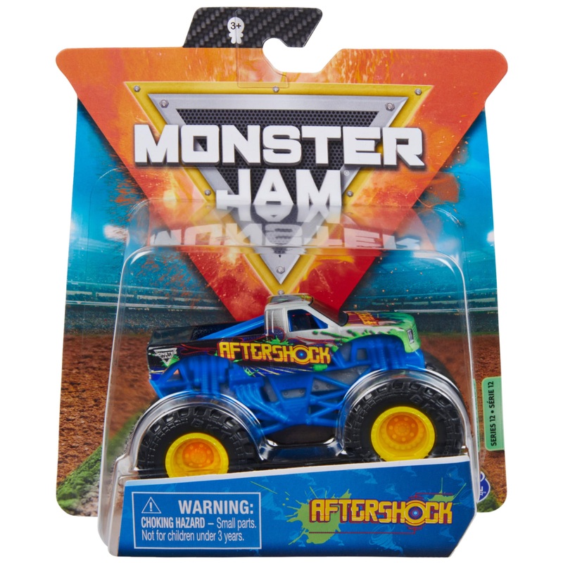 Monster Jam, Official Aftershock Monster Truck, Die-Cast Vehicle, Forces of Nature Series, 1:64 Scale