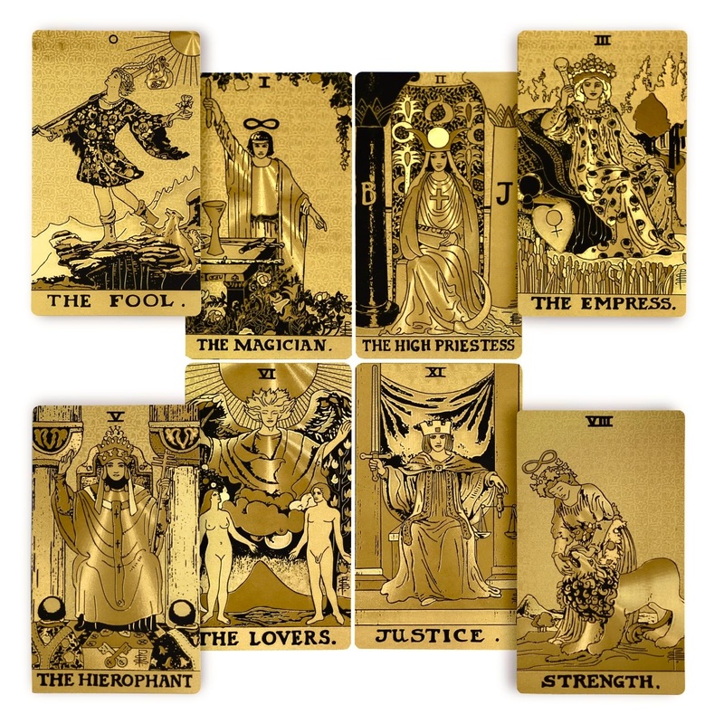 Oixxaf 78 Tarot Cards Gold Tarot Cards With Guide Book Waterproof And Wrinkle Resistant Tarot Gold Foil Tarot Cards For Beginner