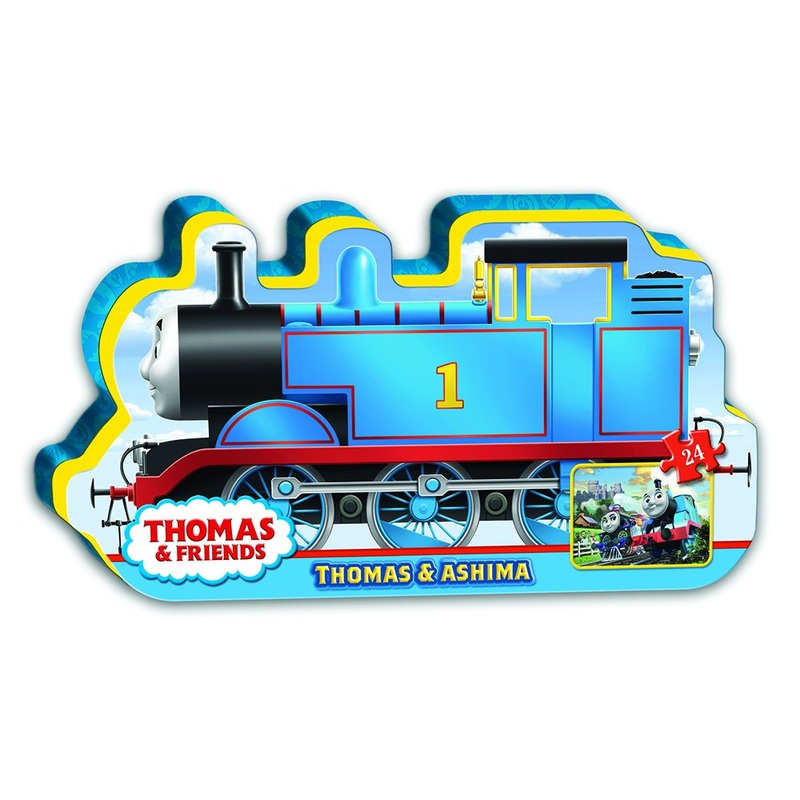 Ravensburger Thomas & Friends: Thomas & Ashima in Train Shaped Box Floor Puzzle 24 Piece Jigsaw Puzzle for Kids – Every Piece is