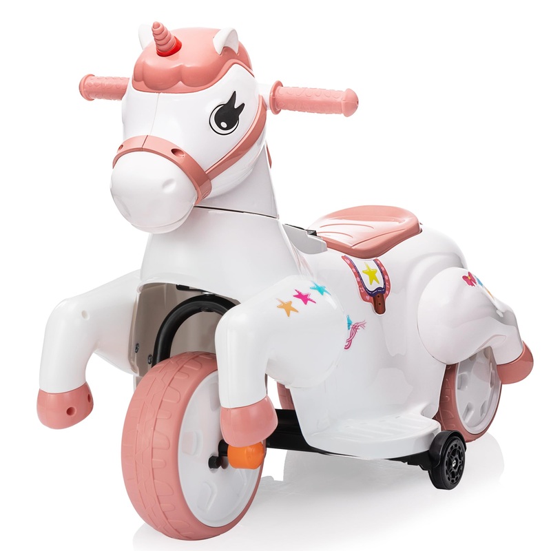 Ride On Toys 3-Wheel Toddler Trike Tobbi Riding Toys For Toddlers Electric Car For Kids Unicorn Ride On Horse Pony Toddler Car M