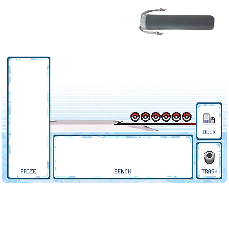 sabermaster playmat Duel Mat Gaming Competition Pad Mat Card Binder Deck 23.6×13.7in (Blue)