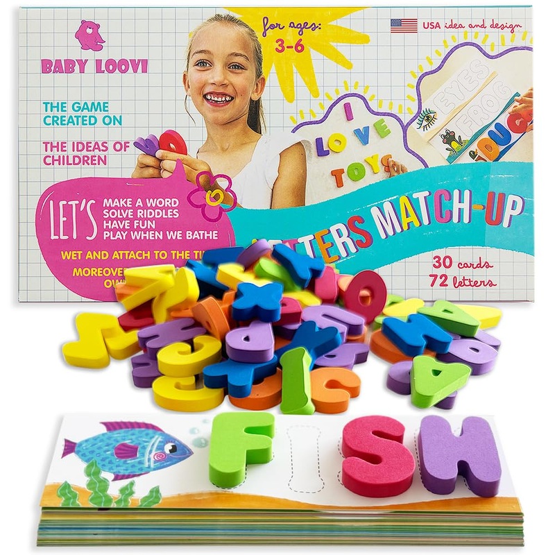 See & Spell Learning Educational Toys – Letters Match-up – CVC Word Builder Learn Alphabet in Game – 30 Double-Sided Flash Cards