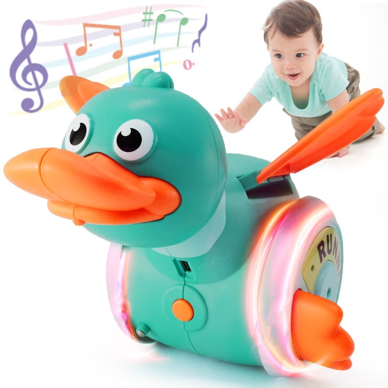 Sizobi Baby Musical Duck Toys – Infant Tummy Time Toys with Music & Lights for 0-3, 3-6, 12 Months & 1-2, 3-4 Years Old Boys & G