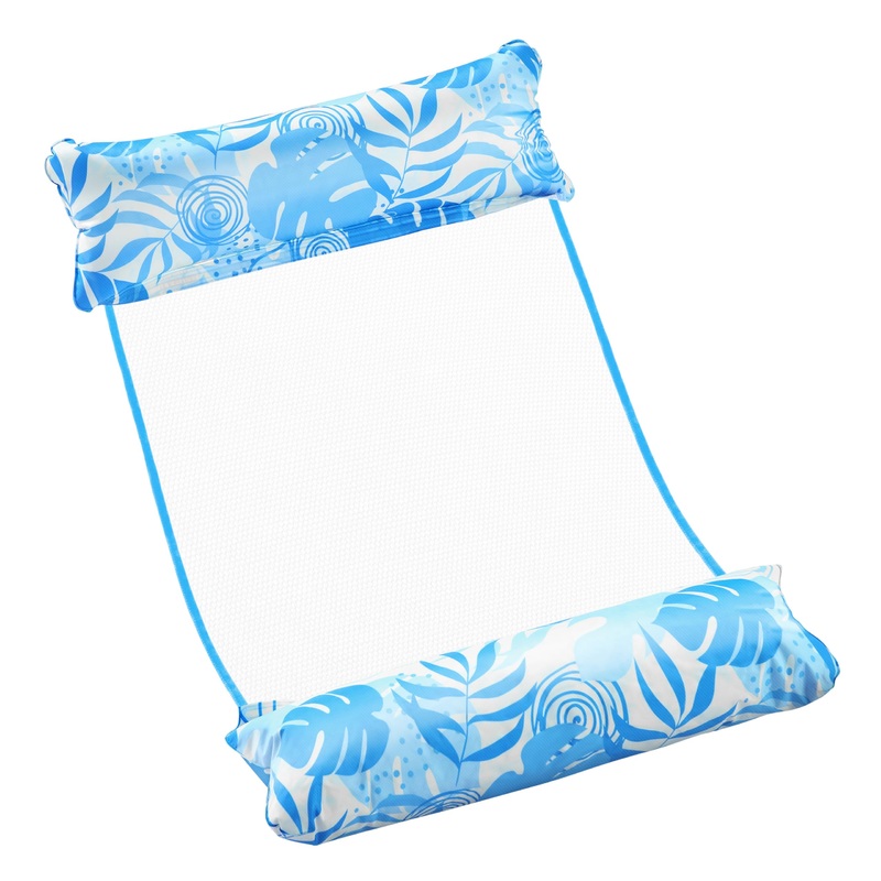 SLOOSH Hammock Pool Floats Adults, 4-in-1 Multi-Purpose Inflatable Pool Floaties Soft PVC Water Hammock Lounge (Blue)