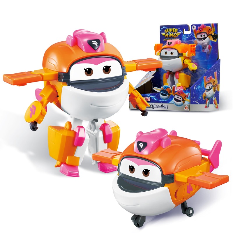 Super Wings Transformable Toys, 5 In Tiki Airplane Transforming Figures Toys, 2 In 1 Mode Rescue Bots Action Figure Toys For 3-5