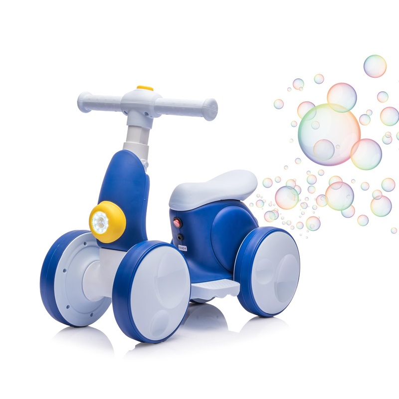 6V Electric Baby Balance Bike for 1 Year Old Boys Girls Ride on Toys 12-48 Month Toddler Balance Bike, 4 Wheels Kids First Bike