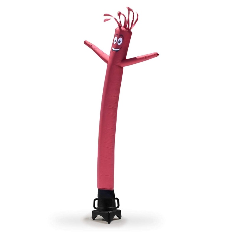 Burgundy 8 Foot Tall Inflatable Tube Man Air Powered Waving Puppet, Air Blower Motor Included with 6 Foot Solid Colored Dancer b