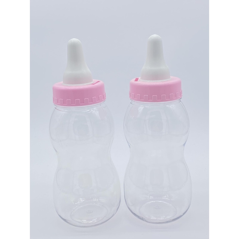 Paradise Beach Piggy Bank Funny Coin Bank Transparent PVC Piggy Bank for Boys Girls (Size 28.2 x 10.5 x 10.5cm) 2pcs (Pink)