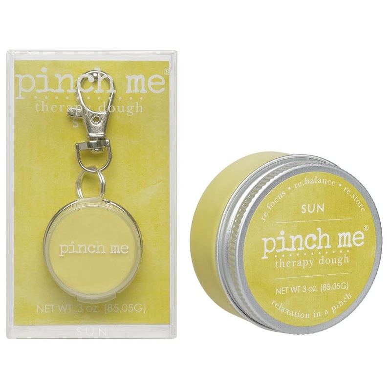 Pinch Me Therapy Dough Locket Combo – Holistic Aromatherapy Stress Relieving Putty – .3oz Clip-On Locket Scent + 3oz Dough Sun