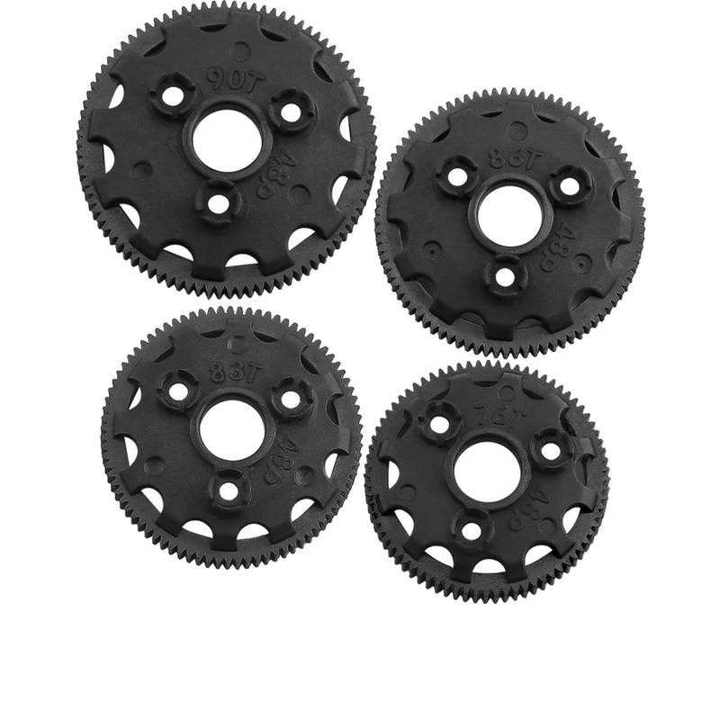 RCMYou RC 48P 76T/83T/86T/90T Spur Gear Upgrades Part for 1/10 Slash Stampede Rustler Bandit 2WD VXL XL-5,4PCS 76T Spur Gear Hop