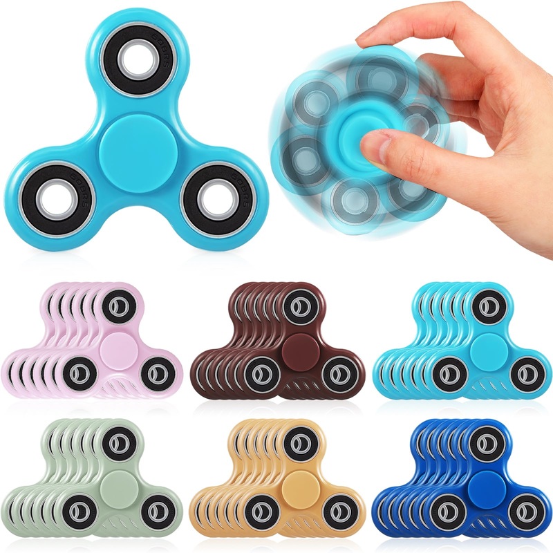 Silipull 6 Pcs Fidget Spinner Toy Bulk Sensory Fidget Toy for Adults Kids Party Favors Classroom Prizes Gift Bag Fillers Stress