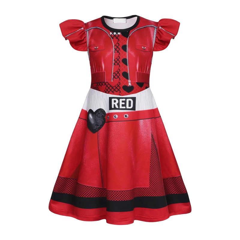 Sukyfecde Red Costume Princess Dresses for Toddler Girls Halloween Costumes Birthday Party Role Play Outfits Size 5t