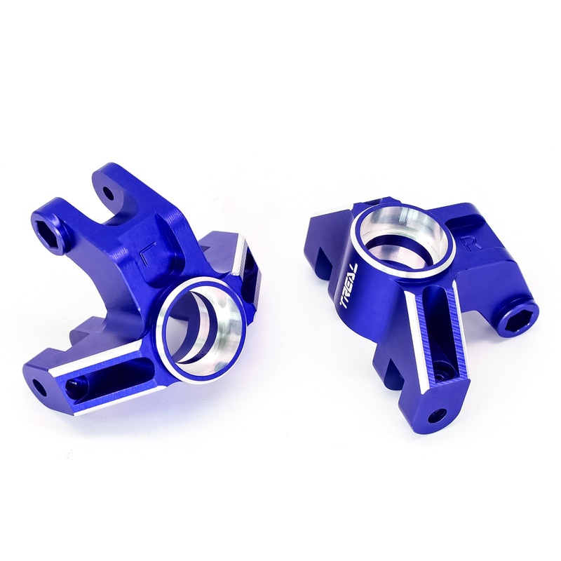 Treal Aluminum 7075 Front Steering Knuckels for Losi LMT (Blue)
