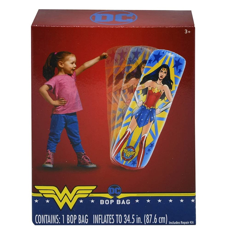 Wonder Woman Punching Bag for Kids – Freestanding Inflatable Boxing Indoor and Outdoor Bop Toy Exercise Play, Durable Heavy Duty