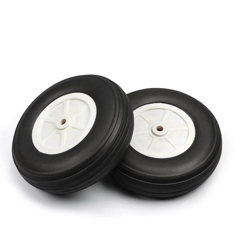 Fielect 4.5 inch RC Model Airplane Super Light Sponge Tire Tail Wheel Tire and Wheel Sets for RC Car Airplane PU Sponge Tire wit