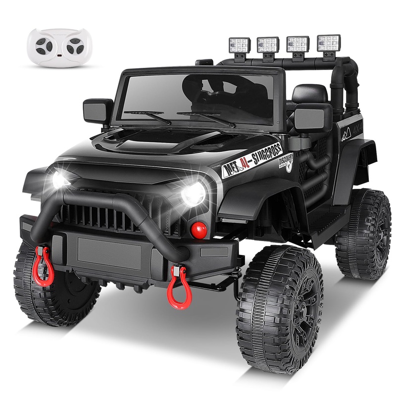 Hikole Ride on Truck for Kids, 24V Kids Electric Ride on Car w/Parent Control, Wireless Music, Wear-Resistance Wheels, Storage T