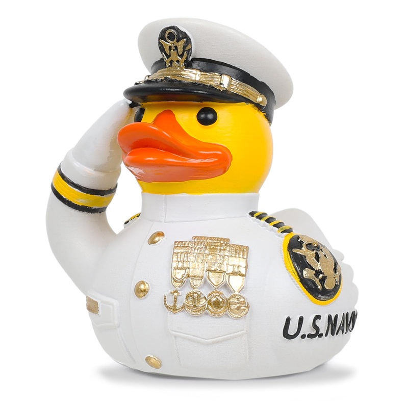 iWorldBlue Veteran Tribute Duck, Veteran Ducks Army Military Uniform Rubber Duck for Jeeps Ducking, Mini Military Rubber Duckies