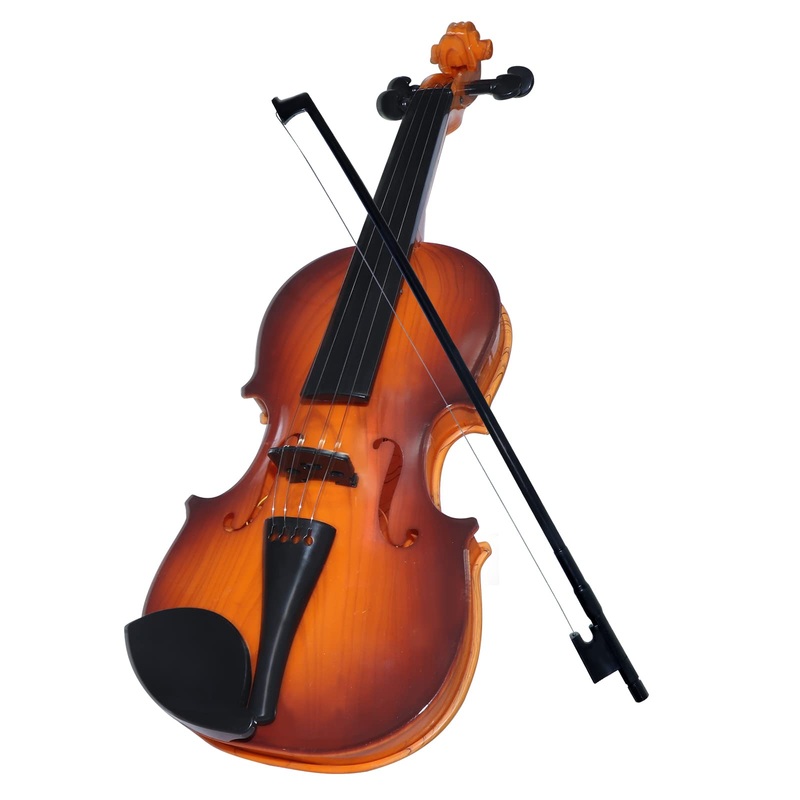 JING SHOW BUSSINESS 16 Inch Violin Toy for Kids, 4 Strings Violin Toys Musical Instruments for Children,Multifunctional Portable