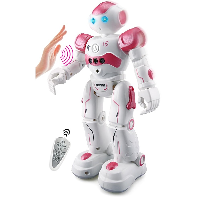 PowerTRC RC Robot Toys for Kids, Remote Control Smart Robot, Programmable, Gesture Sensing Toy with Light & Sound Birthday Gift