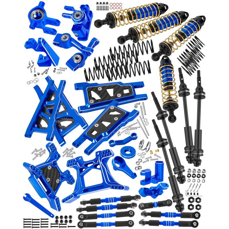 RCHuiWow RC Upgrades Part for 1/10 Rustler 4×4(VXL) 4WD,Driveshafts &Shocks Absorber &Turnbuckles & Suspension Arms &Shock Tower