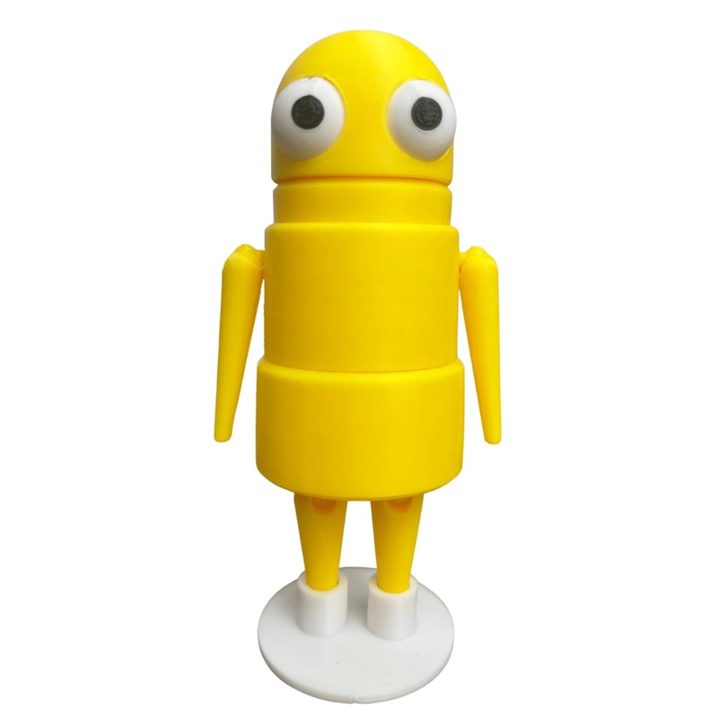 REPO 3D Printed Character Figure, R.E.P.O Horror Game Posable Articulated Collectible Model for Fans Gift (Yellow)