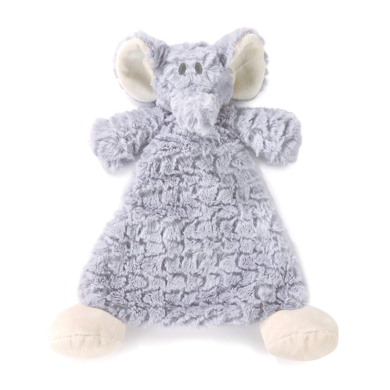 Ellery Elephant Grey Children’s Plush Rattle Blankie
