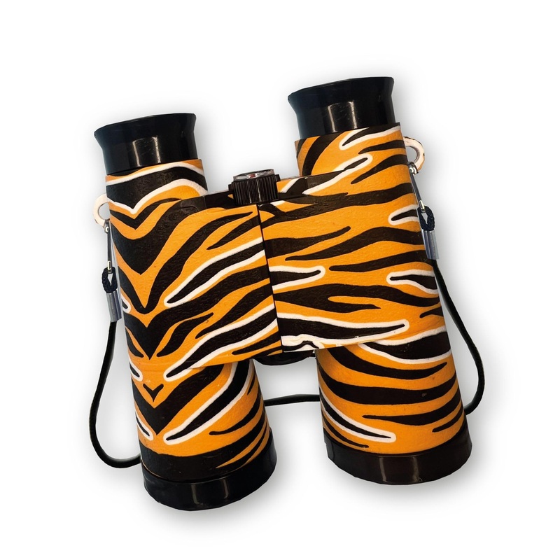 ExplorAvision – Tiger Binocular from Deluxebase. Safari Portable and Compact Binoculars for Kids. Educational Animal Explorer fo