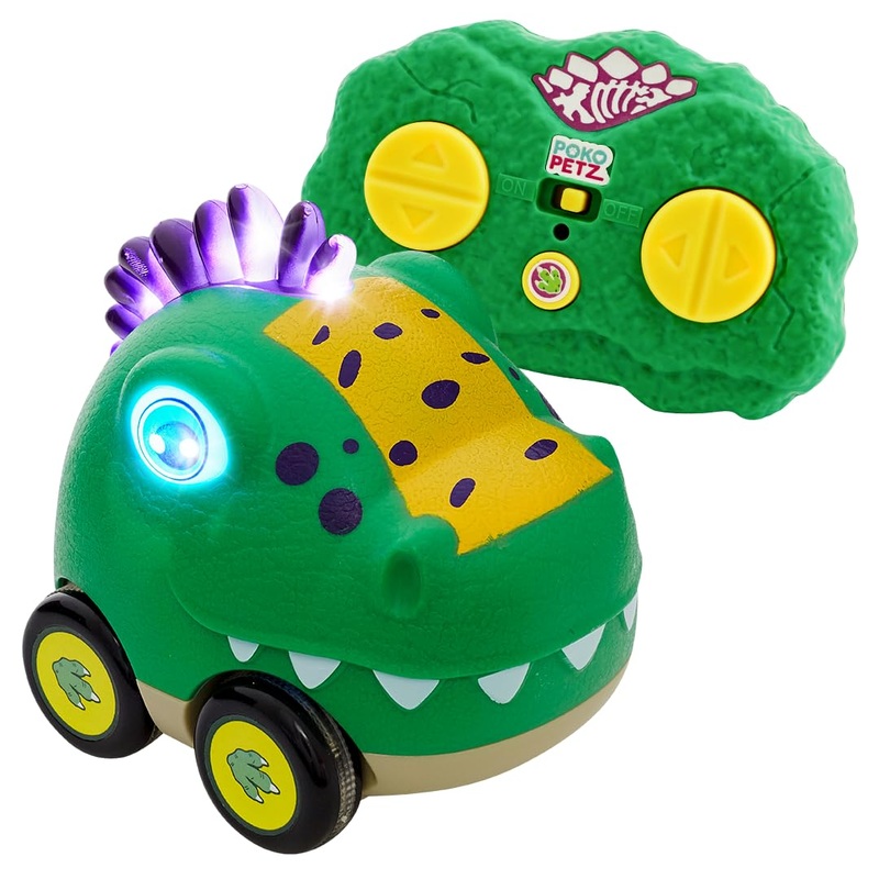 Flybar Poko Petz, Remote Control Car for Toddlers Dinosaur Toys – 2.4GH for Boys and Girls, Light Up, Singing, Talking Toy, Pres