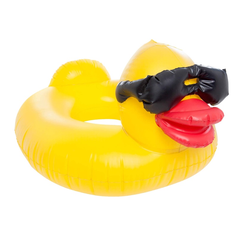 Game 51801 Derby Duck Inflatable Swim Ring, Medium, Yellow