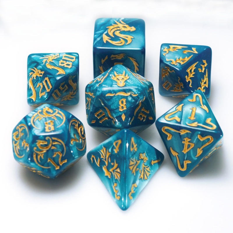 generic dice Set for Dungeon and Dragons D&D MTG 7-Die RPG Polyhedral Dice