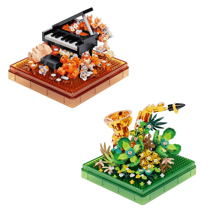 Kadablk Musical Instruments Micro Blocks Building Sets,Classical Famous Building Block Set,1500 PCS for Adults and Kids,Piano an
