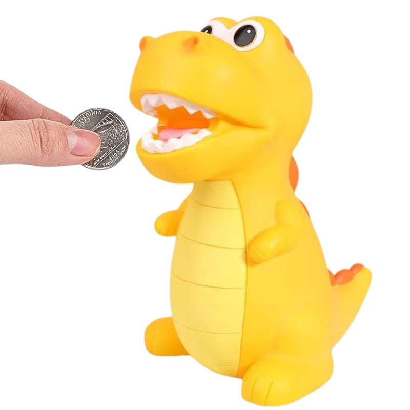 Pakproly Dinosaur Piggy Bank, Unbreakable Plastic Money Bank for Kids, Cute Kids Piggy Bank for Boys and Girls – Best Christmas