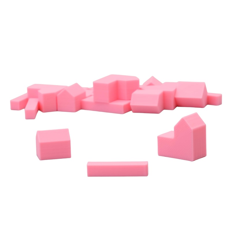 Replacement Pieces for Catan Board Game | Settlers Pieces | 82 Colors | Base Set | (11_Pink)