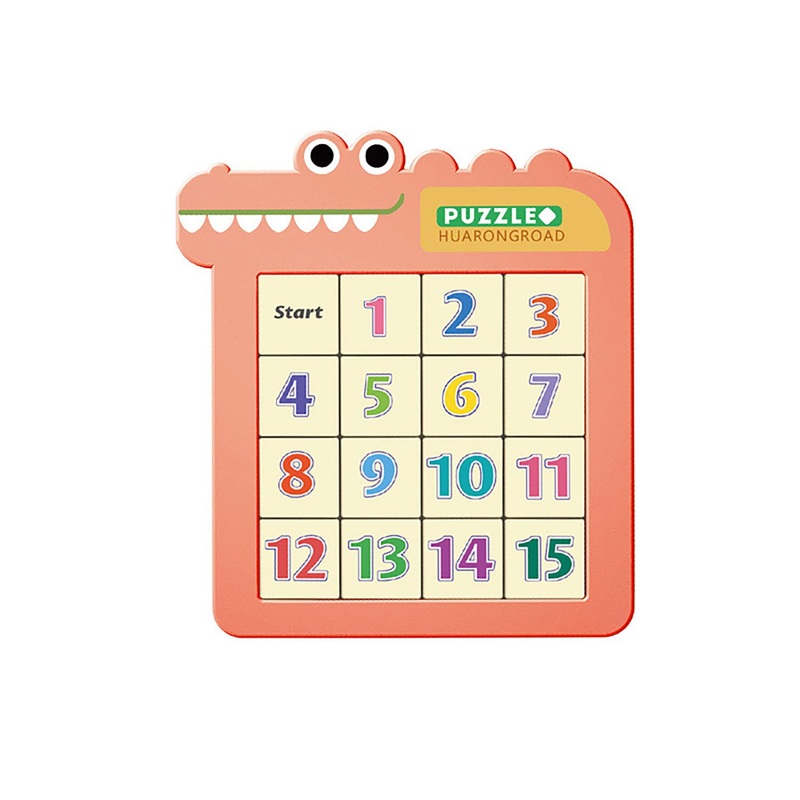 shenhailan Tangram Puzzle for Kid, Slide Puzzle Educational Travel Game Toy for 3-5 Year Old Boys Girls (Number, Red) 99-4