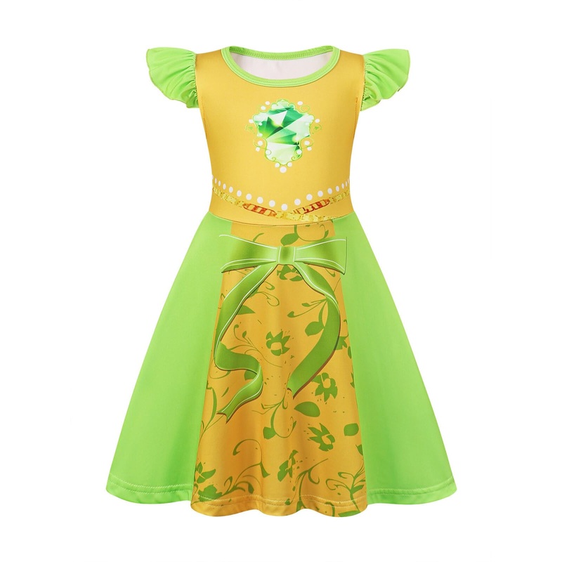 Sukyfecde Princess Dress for Toddler Girls Halloween Costume Outfits Birthday Dress Up Clothes Size 6 Green