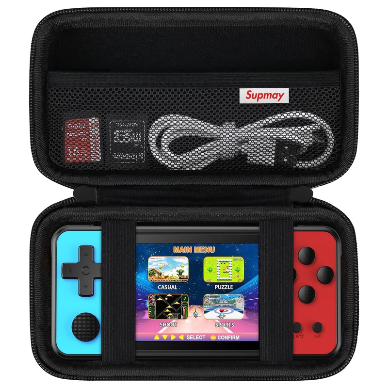 Supmay Carrying Case Compatible with KAVOYI/Beico/TEBIYOU 32 Bit Handheld Games for Kids, Portable Arcade Gaming Player Storage