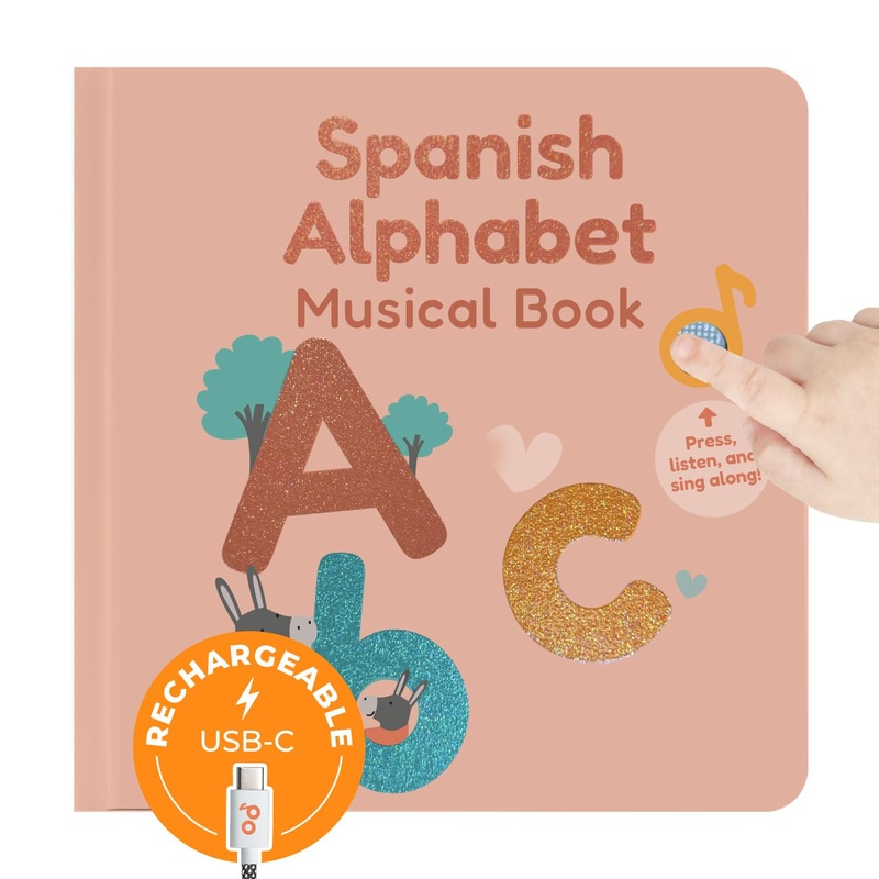 Cali’s Books Spanish Nursery Rhymes Sound Book for Babies and Toddlers 1-3 | Baby Books with Spanish Songs for Kids | Libros en