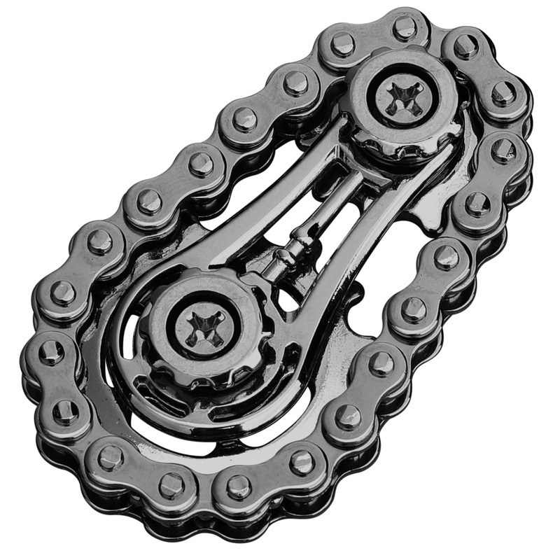 Fidget Sprockets Hand Roller for Kids Adults, Cool Gear Finger Fidget Spinner Toys Metal for Boys Age 4-12 Years Old, Sensory Bi