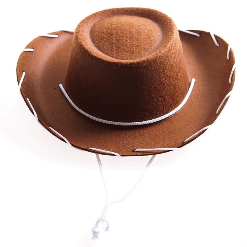 for Party Children’s Decorations 1PC Red Prop Hat Cowboy Holiday Dress-up Baseball Caps 2024 (Brown, One Size)