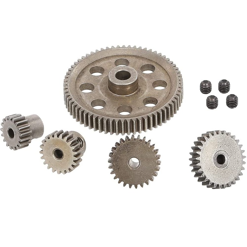 Globact 11184 Steel Diff Differential Main Metal Spur Gear 64T 17T 21T 26T 29T Motor Gear RC Replacement Parts for Redcat Volcan