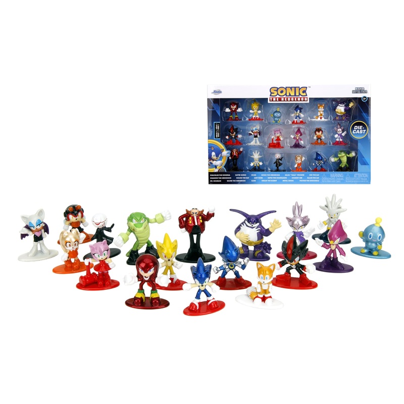 Jada Sonic The Hedgehog Nano 1.65” MetalFigs 18-Pack, Series 1 – Die-Cast Collectible Figures – Ages 8+