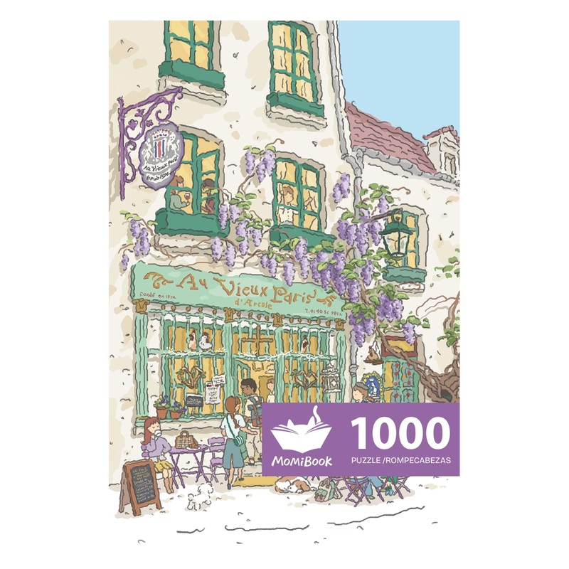 MOMIBOOK Puzzles for Adults 1000 Piece Jigsaw Puzzles of Holiday Morning, Painting Image Store Puzzle Difficult Challenging Hard