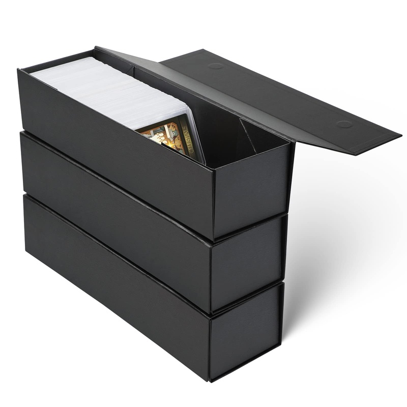 SFSOC 3Pack Trading Card Storage Box,Toploaders Storage Box,Top loader Hobby Box Holds 900 Cards or 200 Top loaders