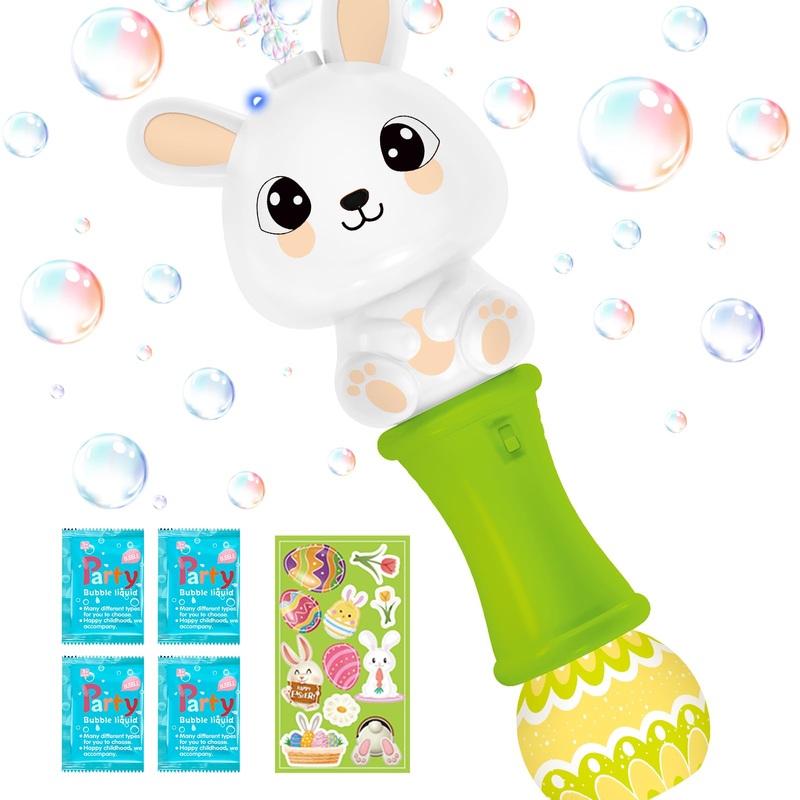 SpringFlower Bubble Blower Wand,Bubble Maker with LED Light-Up Effect for Kids,Bubble Toy for Basket Stuffers Fillers, Easter Ba